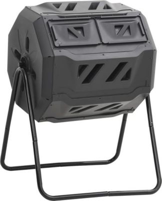 Composteur de cuisine VIDAXL Plastique  Noir