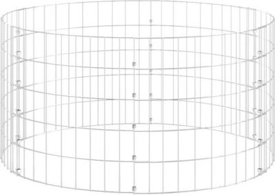 Composteur de jardin VIDAXL Acier Ø 100 x 50 cm Argent