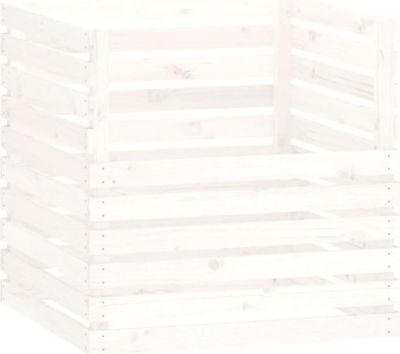 Composteur de jardin VIDAXL Bois 80 x 80 x 78 cm Blanc