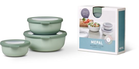 Boîte hermétique MEPAL 3 pcs Cirqula rond Nordic Sage (350+750+