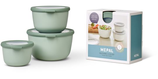 Boîte hermétique MEPAL 3pcs Cirqula rond Nordic Sage (500+1000+