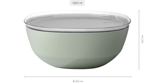 Saladier MEPAL Silueta avec couvercle Nordic Sage 5L