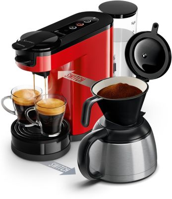 Cafetière filtre PHILIPS senseo switch HD6592/85 rouge