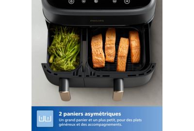 Friteuse sans huile PHILIPS Série 3000 Double bac 9,0L NA352/04