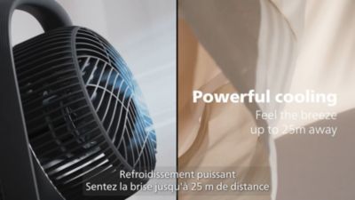 Voir la vidéo pour Ventilateur PHILIPS CX3050/01 Série 3000, silencieux 23 db, Noir