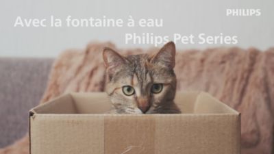 Voir la vidéo pour Fontaine à eau PHILIPS silencieuse Série Pet PAW3210/02 automatique noire 2.2L