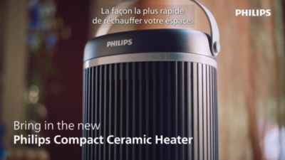 Voir la vidéo pour Chauffage soufflant PHILIPS Chauf Souffl PHILIPS CX3120/01, Chauffage connecté Série 3000 Noir, 1500W