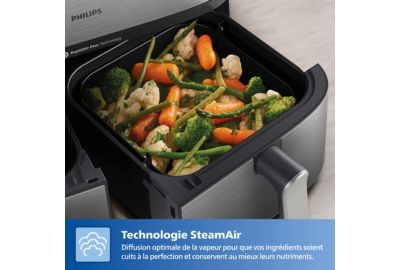 Airfryer PHILIPS Série 5000 Double bac 9,0L NA555/00