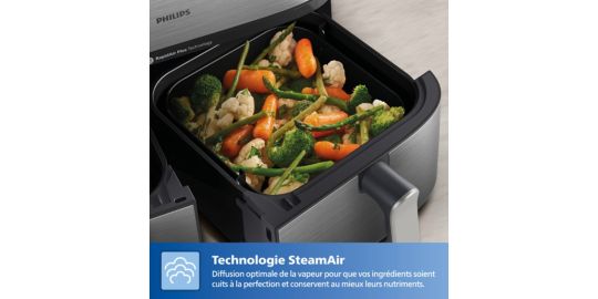 Airfryer PHILIPS Série 5000 Double bac 9,0L NA555/00