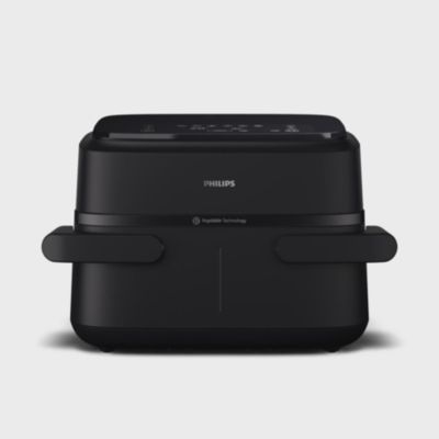 Voir la vidéo pour Airfryer PHILIPS NA150/00 friteuse sans huile panier flexible avec séparateur amovible, Série 1000 7.1L