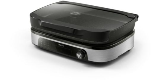 Plancha électrique PHILIPS Avec couvercle verre HD6212/90