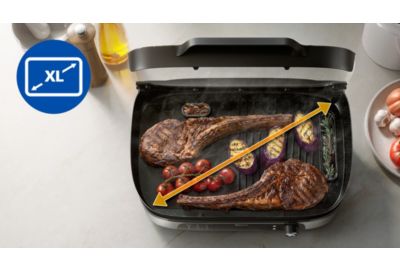 Plancha électrique PHILIPS Avec couvercle verre HD6212/90