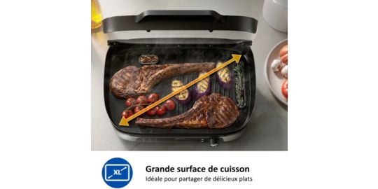 Plancha électrique PHILIPS Avec couvercle verre HD6212/90