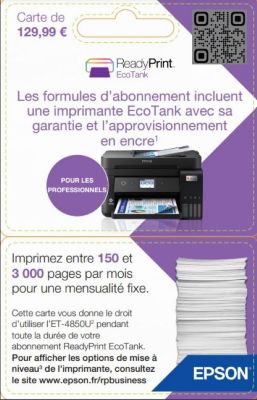 Abonnement Epson Ecotank Pre-Paid Card For Business