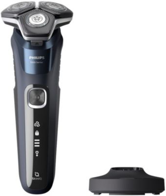 Rasoir electrique rechargeable Séries 5000 SkinIQ Wet & Dry, Flex 360°,  SteelPrecision, tondeuse PHILIPS S5887/10 - Le comptoir du Barbier