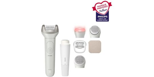 Epilateur électrique PHILIPS BRE738/00 Kit bien-etre