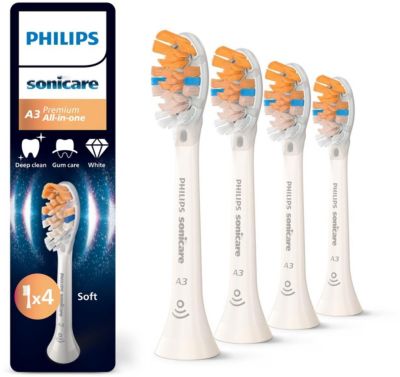 Brossette dentaire PHILIPS Sonicare lot de 4 - HX9094/87  white All in One A3