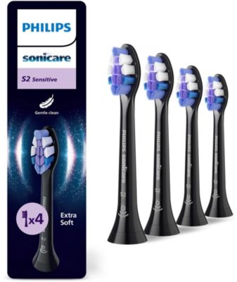 Brossette dentaire PHILIPS S2  4 pack noire HX6054/88 Brossette dentaire PHILIPS S2  4 pack noire HX6054/88