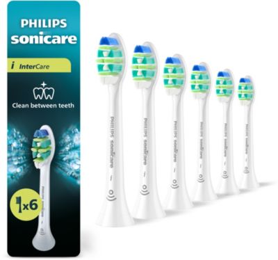 Brossette dentaire PHILIPS de brosse x6 intercare pack blanc