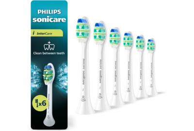 Brossette dentaire PHILIPS de brosse x6 intercare pack blanc