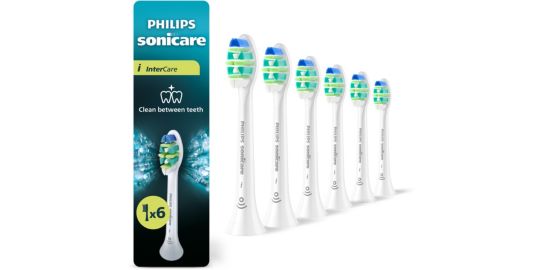 Brossette dentaire PHILIPS de brosse x6 intercare pack blanc