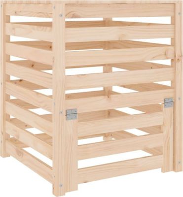 Composteur de jardin VIDAXL Bois 63.5 x 63.5 x 77.5 cm Brun