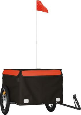 Remorque VIDAXL Fer 124 x 62.5 x 52 cm Noir