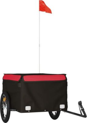 Remorque VIDAXL Fer 124 x 62.5 x 52 cm Rouge