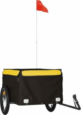 Remorque VIDAXL Fer 124 x 62.5 x 52 cm Jaune