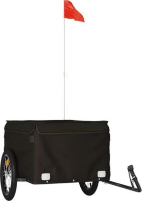 Remorque VIDAXL Fer 124 x 62.5 x 52 cm Noir
