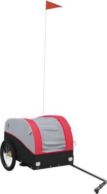 Remorque VIDAXL Fer 123 x 52 x 53 cm Rouge