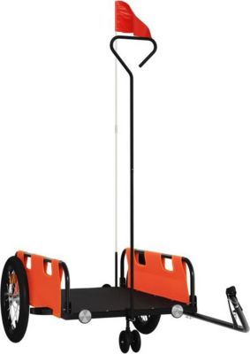 Remorque VIDAXL Fer 124 x 64.5 x 36 cm Orange Remorque VIDAXL Fer 124 x 64.5 x 36 cm Orange
