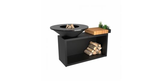 Brasero OFYR Island Black 100 Teak Wood OI3B100W