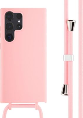 Coque avec cordon IMOSHION pour Samsung Galaxy S23 Ultra - Rose