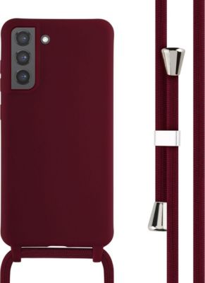 Coque avec cordon IMOSHION pour Samsung Galaxy S21 FE - Rouge foncé