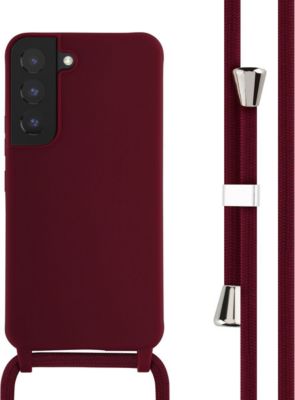 Coque avec cordon IMOSHION pour Samsung Galaxy S22 - Rouge foncé