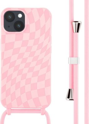 Coque avec cordon IMOSHION pour Apple iPhone 14 - Retro Pink