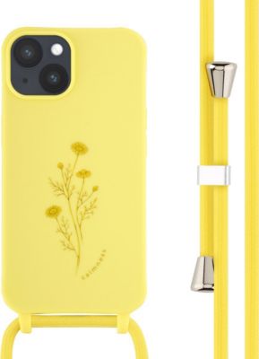 Coque avec cordon IMOSHION pour Apple iPhone 14 - Flower Yellow