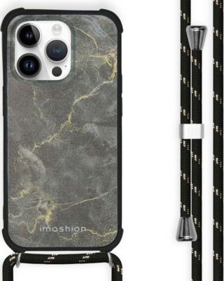 Coque avec cordon IMOSHION pour Apple iPhone 14 Pro - Black Marble