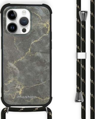 Coque avec cordon IMOSHION pour Apple iPhone 14 Pro - Black Marble Coque avec cordon IMOSHION pour Apple iPhone 14 Pro - Black Marble