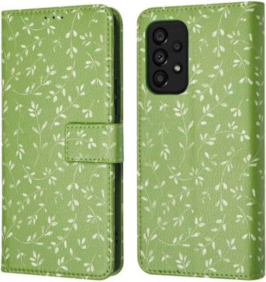 Coque étui IMOSHION pour Samsung Galaxy A53 - Green Flowers