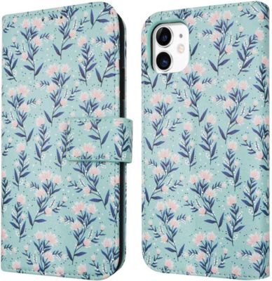 Coque étui IMOSHION pour Apple iPhone 11 - Blue Flowers