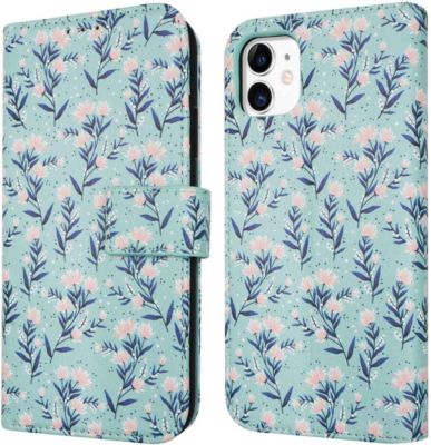 Coque étui IMOSHION pour Apple iPhone 11 - Blue Flowers Coque étui IMOSHION pour Apple iPhone 11 - Blue Flowers