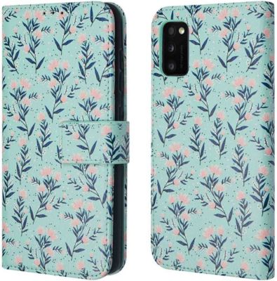 Coque étui IMOSHION pour Samsung Galaxy A41 - Blue Flowers