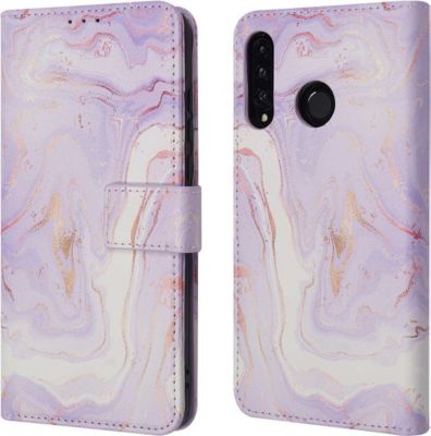 Coque étui IMOSHION pour Huawei P30 Lite - Purple Marble