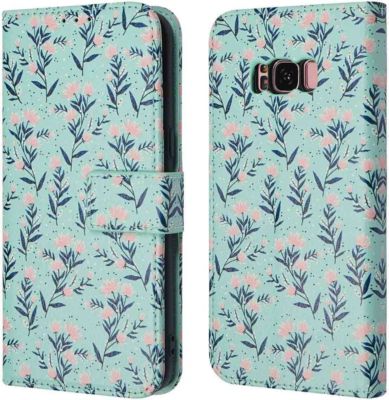 Coque étui IMOSHION pour Samsung Galaxy S8 - Blue Flowers
