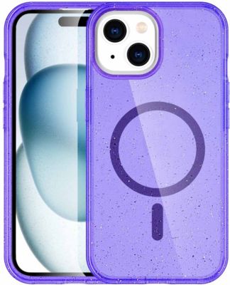 Coque IMOSHION pour Apple iPhone 15 - Paillettes Violet Coque IMOSHION pour Apple iPhone 15 - Paillettes Violet