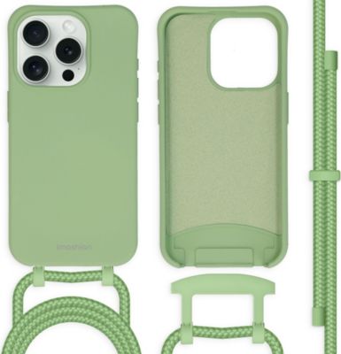 Coque avec cordon IMOSHION pour Apple iPhone 15 Pro - Vert