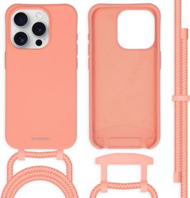 Coque avec cordon IMOSHION pour Apple iPhone 15 Pro - Peach