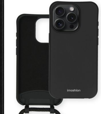 Coque avec cordon IMOSHION pour Apple iPhone 15 Pro - Noir